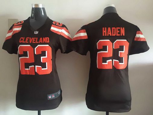 Women's Cleveland Browns #23 Joe Haden Brown Team Color 2015 NFL Nike Game Jersey