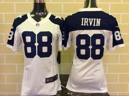 Women's Dallas Cowboys #88 Michael Irvin White Thanksgiving Retired Player NFL Nike Game Jersey