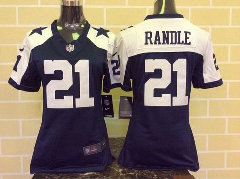 Women's Dallas Cowboys #21 Joseph Randle Navy Blue Thanksgiving Alternate NFL Nike Game Jersey