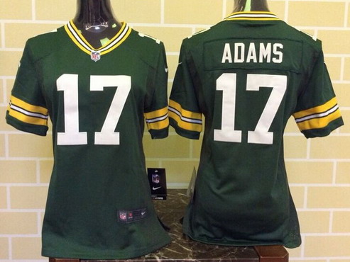Women's Green Bay Packers #17 Davante Adams Green Team Color NFL Nike Game Jersey