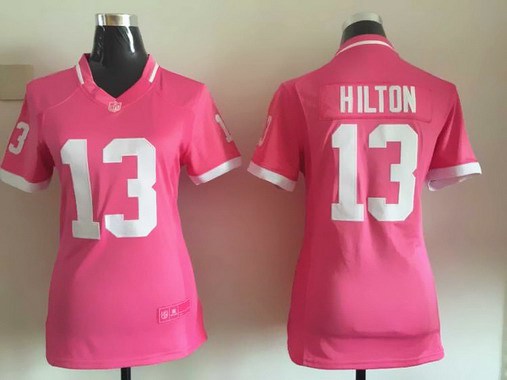 Women's Indianapolis Colts #13 T.Y. Hilton Pink Bubble Gum 2015 NFL Jersey