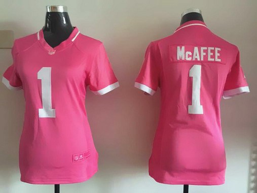 Women's Indianapolis Colts #1 Pat McAfee Pink Bubble Gum 2015 NFL Jersey