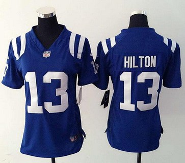 Women's Indianapolis Colts #13 T.Y. Hilton Royal Blue Team Color NFL Nike Game Jersey