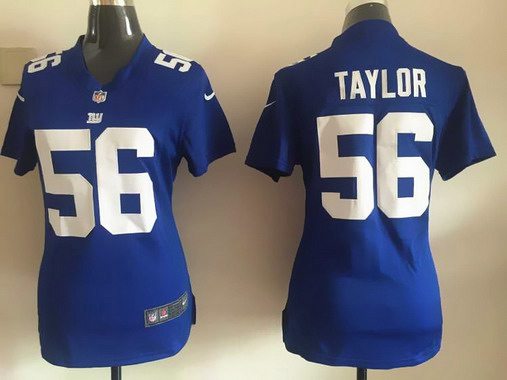Women's New York Giants #56 Lawrence Taylor Royal Blue Retired Player NFL Nike Game Jersey