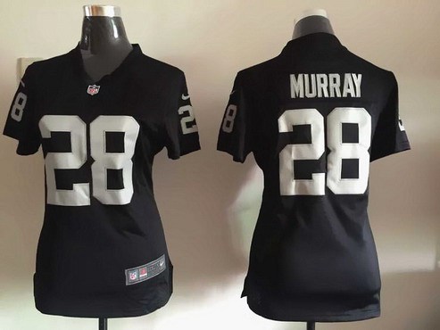 Women's Oakland Raiders #28 Latavius Murray Black Team Color NFL Nike Game Jersey