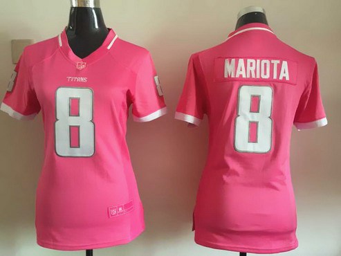 Women's Tennessee Titans #8 Marcus Mariota Pink Bubble Gum 2015 NFL Jersey
