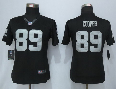 Women's Oakland Raiders #89 Amari Cooper Black Team Color NFL Nike Limited Jersey