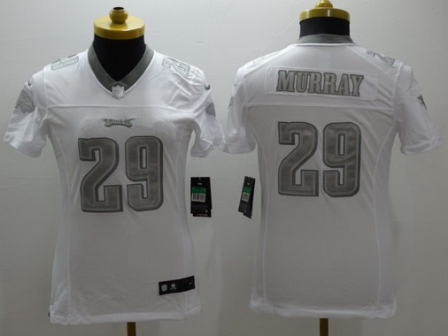 Women's Philadelphia Eagles #29 DeMarco Murray White Platinum NFL Nike Limited Jersey