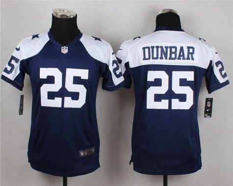 Youth Dallas Cowboys #25 Lance Dunbar Navy Blue Thanksgiving Alternate NFL Nike Game Jersey