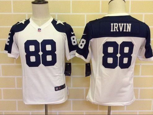 Youth Dallas Cowboys #88 Michael Irvin White Thanksgiving Retired Player NFL Nike Game Jersey