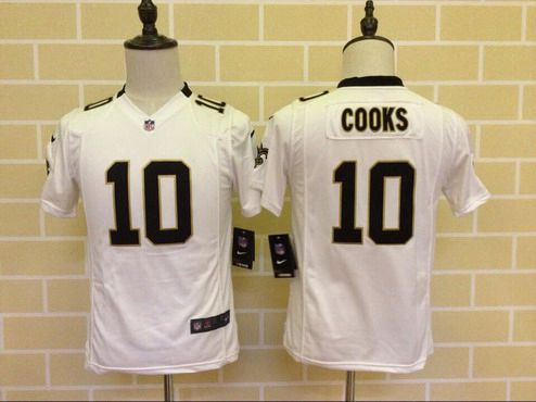 Youth New Orleans Saints #10 Brandin Cooks White Road NFL Nike Game Jersey