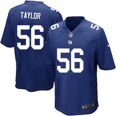 Youth New York Giants #56 Lawrence Taylor Royal Blue Retired Player NFL Nike Game Jersey