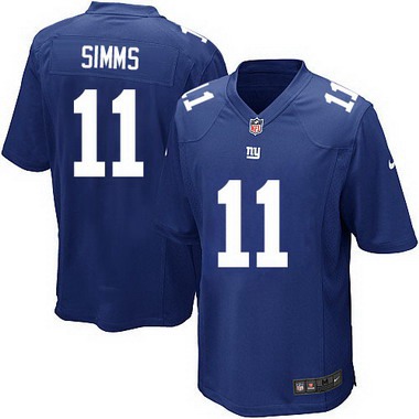 Youth New York Giants #11 Phil Simms Royal Blue Retired Player NFL Nike Game Jersey