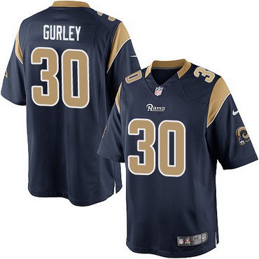 Youth St. Louis Rams #30 Todd Gurley Navy Blue Team Color NFL Nike Game Jersey