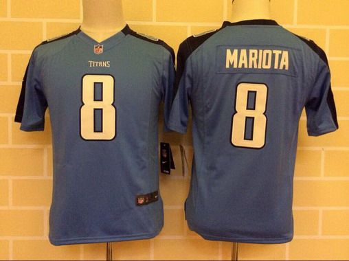 Youth Tennessee Titans #8 Marcus Mariota Light Blue Team Color NFL Nike Game Jersey