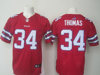 Men's Buffalo Bills #34 Thurman Thomas Red Retired Player 2015 NFL Nike Elite Jersey