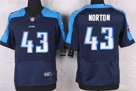 Men's Tennessee Titans #43 Jim Norton Navy Blue Retired Player NFL Nike Elite Jersey