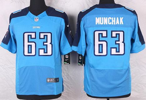 Men's Tennessee Titans #63 Mike Munchak Light Blue Retired Player NFL Nike Elite Jersey