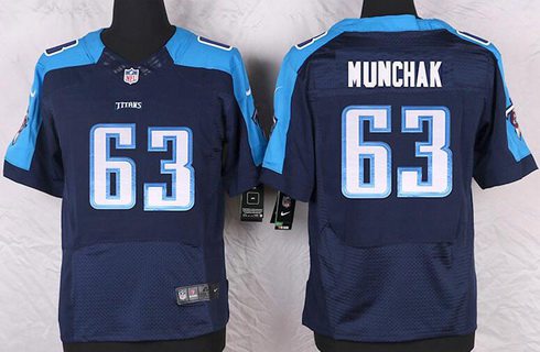 Men's Tennessee Titans #63 Mike Munchak Navy Blue Retired Player NFL Nike Elite Jersey
