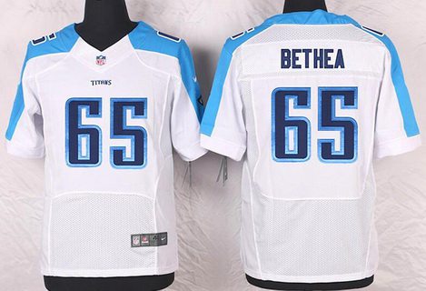 Men's Tennessee Titans #65 Elvin Bethea White Retired Player NFL Nike Elite Jersey