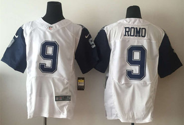 Nike Cowboys 9 Tony Romo White Color Rush Elite Jersey