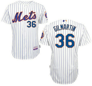 New York Mets #36 Sean Gilmartin Home Authentic Cool Base Jersey with 2015 World Series Participant Patch