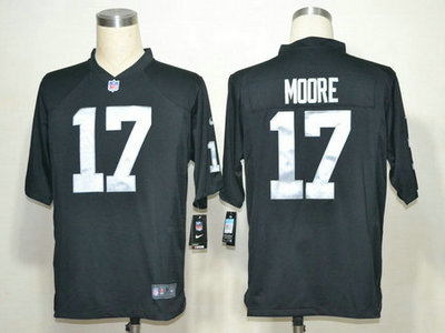 Nike Oakland Raiders 17 Denarius Moore Black 2012 Nike NFL Game Jersey