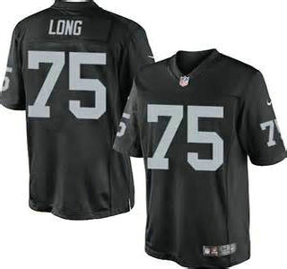 Nike Oakland Raiders #75 Howie Long Black Game Jersey
