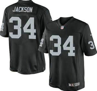 Nike Oakland Raiders #34 Bo Jackson Black Game Jersey