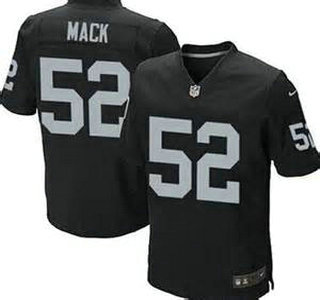 Nike Oakland Raiders #52 Khalil Mack Black Game Jersey