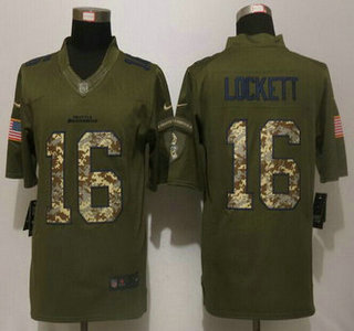 Men's Seattle Seahawks #16 Tyler Lockett Green Salute to Service 2015 NFL Nike Limited Jersey