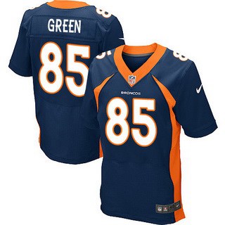 Men's Denver Broncos #85 Virgil Green Navy Blue Alternate NFL Nike Elite Jersey