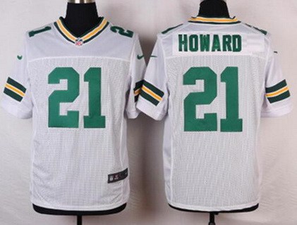 Men's Green Bay Packers #21 Desmond Howard White Retired Player NFL Nike Elite Jersey