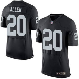 Men's Oakland Raiders #20 Nate Allen Black Team Color 2015 NFL Nike Elite Jersey