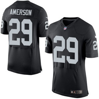 Men's Oakland Raiders #29 David Amerson Black Team Color 2015 NFL Nike Elite Jersey