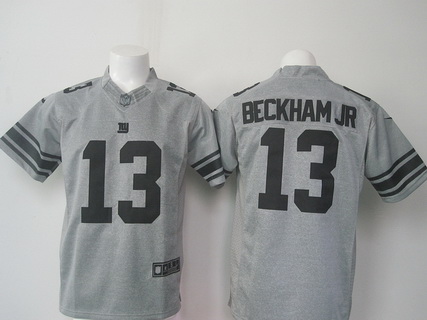 Men's New York Giants #13 Odell Beckham Jr Nike Gray Gridiron 2015 NFL Gray Limited Jersey