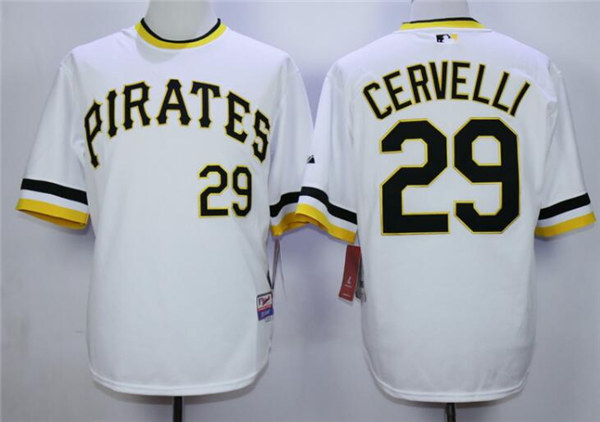 Men's Pittsburgh Pirates #29 Francisco Cervelli White Pullover Jersey