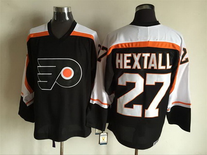 Men's Philadelphia Flyers #27 Ron Hextall 1997-98 Black CCM Vintage Throwback Jersey