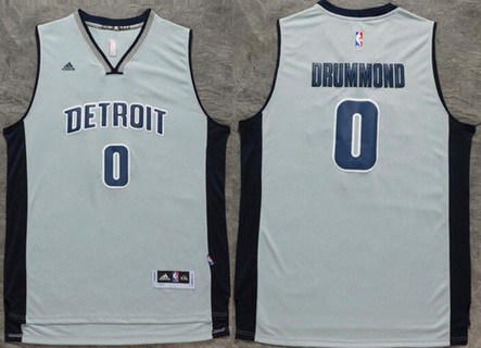 Men's Detroit Pistons #0 Andre Drummond Revolution 30 Swingman New Gray Jersey