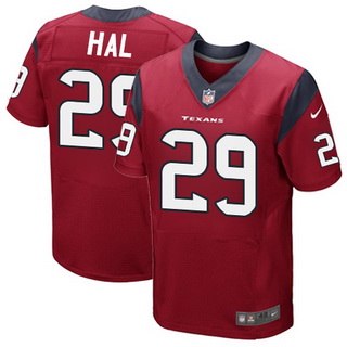 Men's Houston Texans #29 Andre Hal Red Alternate NFL Nike Elite Jersey