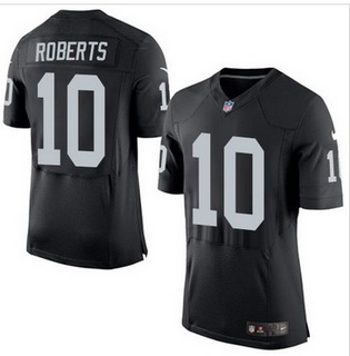 Men's Oakland Raiders #10 Seth Roberts Black Team Color 2015 NFL Nike Elite Jersey