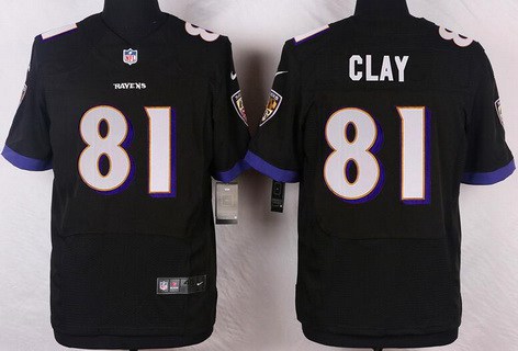 Men's Baltimore Ravens #81 Kaelin Clay Black Alternate NFL Nike Elite Jersey