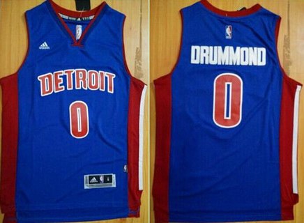 Men's Detroit Pistons #0 Andre Drummond Revolution 30 Swingman New Blue Jersey
