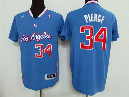 Men's Los Angeles Clippers #34 Paul Pierce Revolution 30 Swingman Light Blue Short-Sleeved Jersey