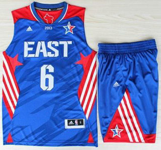 2013 All-Star Eastern Conference Miami Heat 6 LeBron James Blue Revolution 30 Swingman Suits