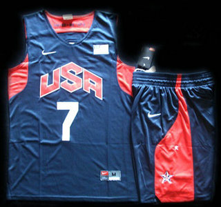 2012 Olympic USA Team #7 Russell Westbrook Blue Basketball Jerseys & Shorts Suit