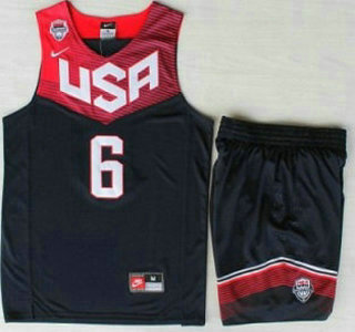 2014 USA Dream Team #6 Derrick Rose Blue Basketball Jersey Suits