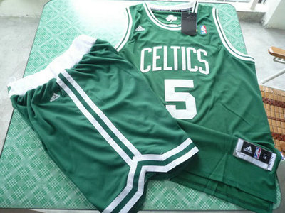 Boston Celtics 5 Kevin Garnett green color swingman Basketball Suit