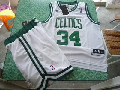 Boston Celtics 34 Paul Pierces white Swingman Basketball Suit