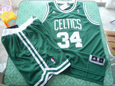 Boston Celtics 34 Paul Pierces green Swingman Basketball Suit